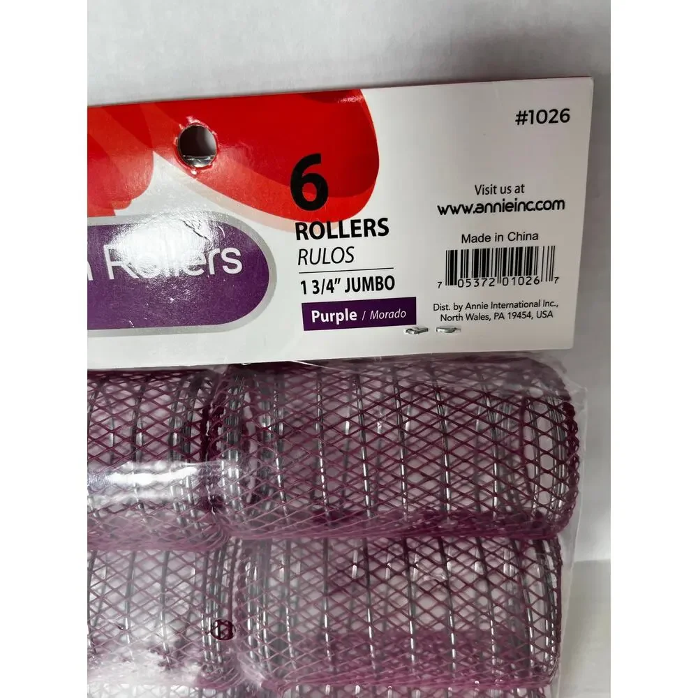 Annie Jumbo wire mesh rollers 6ct NIP 1 3/4 